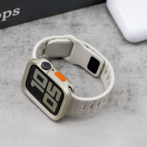 Estuche de poliuretano termoplástico para banda Apple Watch ultra2 49 mm 987 41 45 mm 654 44 40 mm + banda de silicona - Imagen 10 de 32