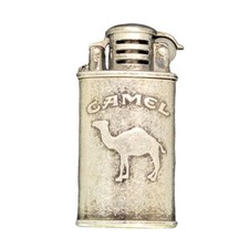 Vintage Camel Windproof Lighter Brushed metal finish