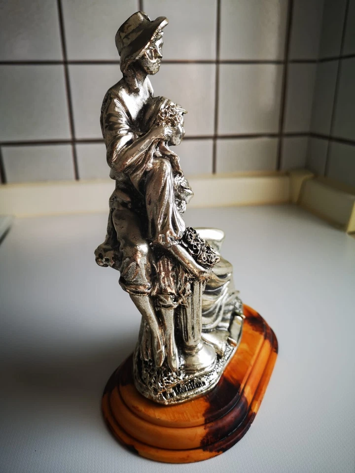 Statuetta / Statuina argento 925 coppia romantica - Immagine 2 di 4