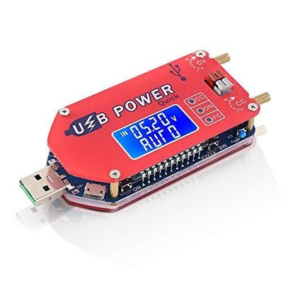 USB Buck Boost Voltage Converter, 15W LCD Step Up Down Power Supply Red 