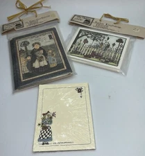 ASSORTED  SALTBOX ILLUSTRATIONS 2 Pack Of NOTE CARDS - 1 Scratch Pad NEW (3)