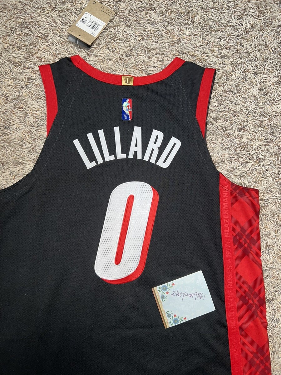 Damian Lillard Jersey Nike 44 Authentic Medium Portland