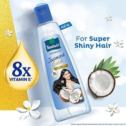 Parachute Advansed Jasmine Gold Coconut Hair Oil with Vitamin E for Super Shiny - Picture 1 of 20