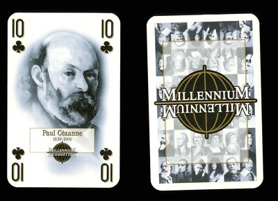1 x Spielkarte Paul Cezanne Postimpressionist Maler 10 Clubs MM2