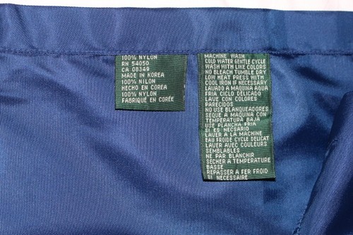 Vintage NWOT RALPH LAUREN Navy Rain Poncho Slicker With Adjustable Hood OSFA - Picture 11 of 13