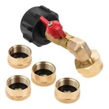 QCC1 Type Propane Refill Adapter & Bottle Thread Cap With ON-Off Control Valve