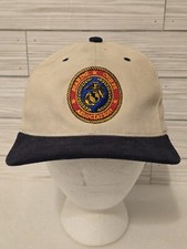 USMC Vtg Marine Corps Association Hat Rare Cap White EGA Snapback