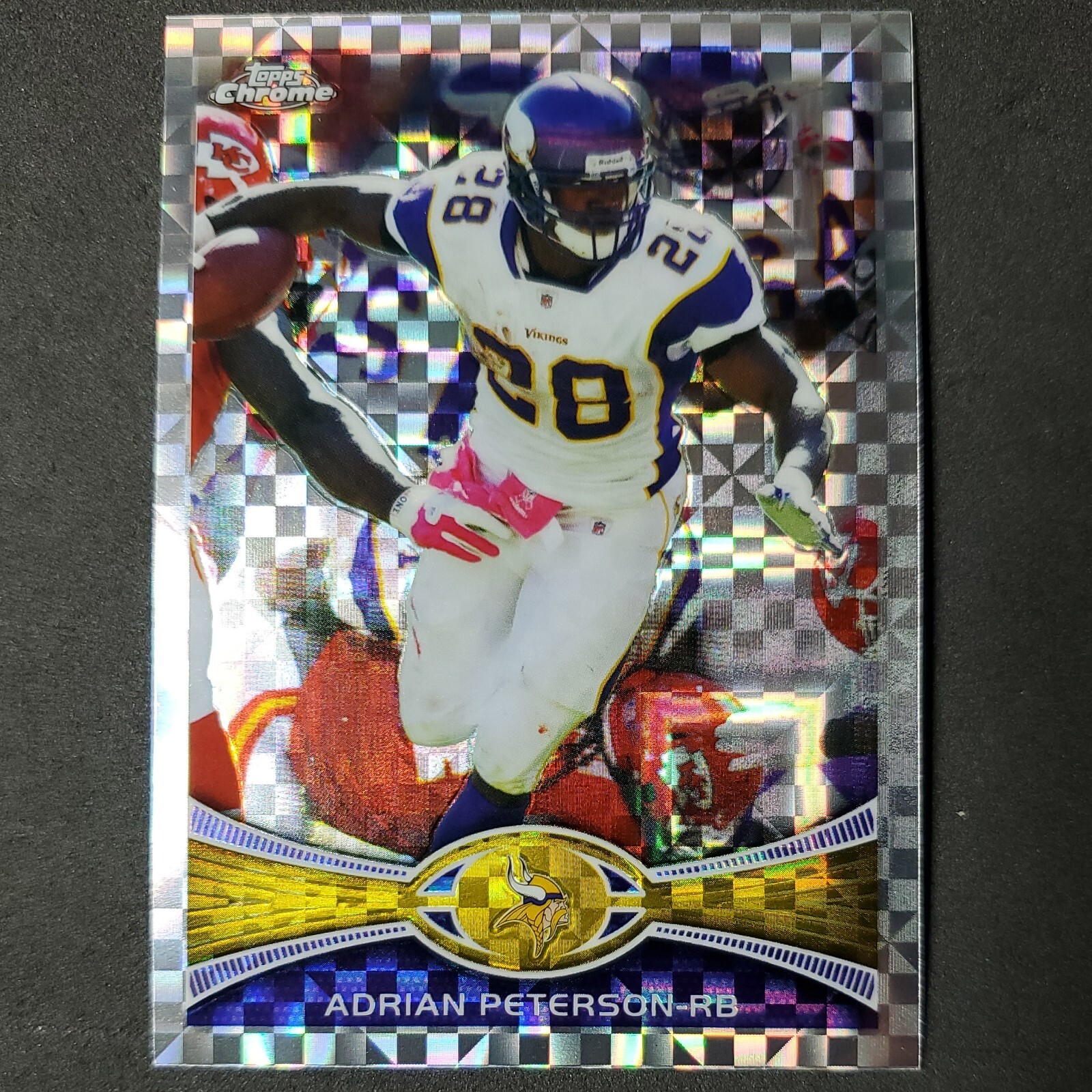 ADRIAN PETERSON 2012 Topps Chrome Football X-Fractor Refractor #158 Vikings