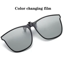 Polarized Clip on Sunglasses Men Women Photochromic Car Driver Goggles Night Vis