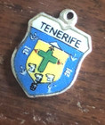 Vintage Tenerife Spain 800 Silver Enamel Shield Souvenir Charm — photo 4
