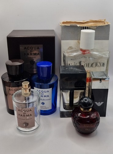 Bundle Of Empty After Shave And Perfume Bottles Aqua Di Parma Dior Homme Poison