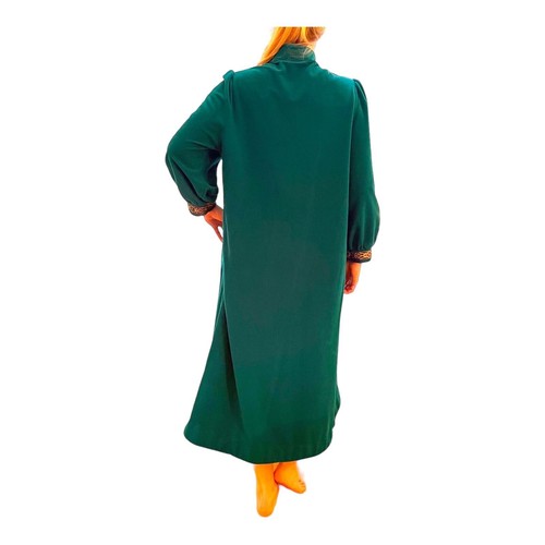 Vanity Fair Vintage Kaftan House Dress Robe Maxi Ladies MED Petite Velour Mumu - Picture 2 of 12