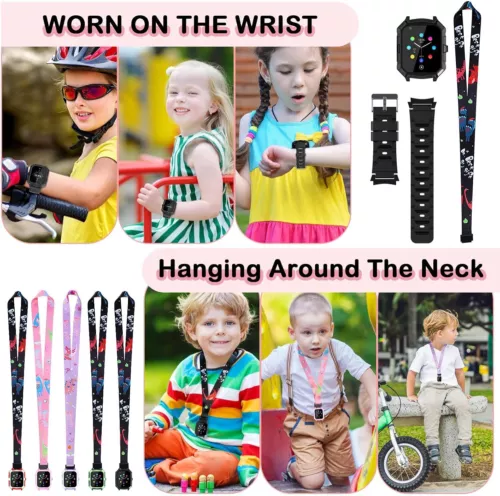 Kinder Smart Watches 4G mit GPS SOS Zwei-Wege-Anruf Voice Chat Alarm Smartwatch USA - Bild 8 von 8
