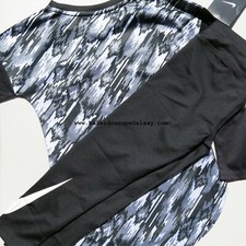 Nike Girls Size 6 Winter Dri-fit Leggings  Coordinating Graphic Top Black 68