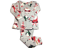 NWOT Carter  s Holiday Long Sleeve Pajama Set Size 18 Months Santa Penguin
