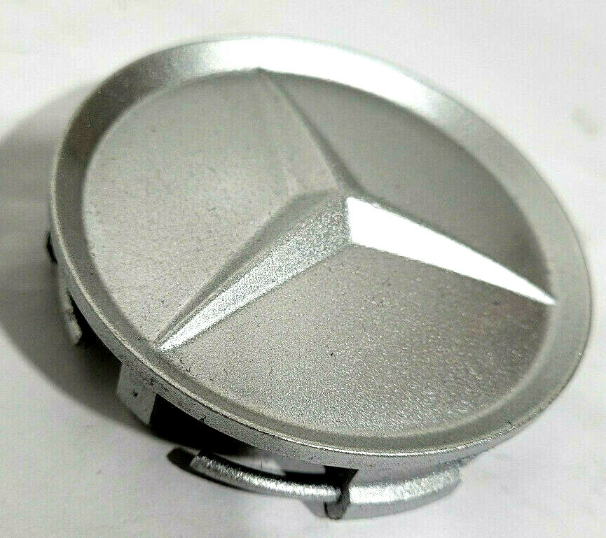 Genuine Mercedes OEM Center Hub Cap – All Silver – Part # 2014010225 (Used, Repainted)