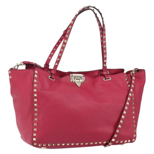 Valentino Garavani Rockstud Tote Soft Leather Pink Tote Bag