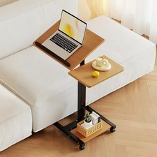 Mobile Adjustable Height Laptop Stand PC Computer Portable Notebook Swivel La...