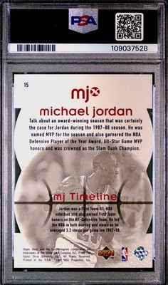 2300 PSA 10 Michael Jordan 1998 Upper Deck Timepieces Red Die-Cut 