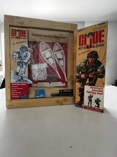 GI Joe 12” Action Soldier w/ Mountain Troops Accessory Pack, both NIB