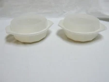 2 ANCHOR HOCKING FREEZE HEAT SERVE 14 OZ   MICROWAVE  #554-51  BOWLS W/LIDS