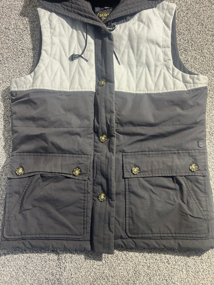 Burton женщин сноуборда жилет DryRide полный молнии с капюшоном белый уголь размер большой - Изображение 2 из 4