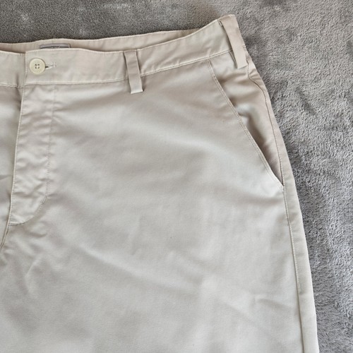 Adidas Pants Men 38x32 Cream Beige Straight Leg Flat Front Golf Outdoor Climalte - Picture 10 of 15