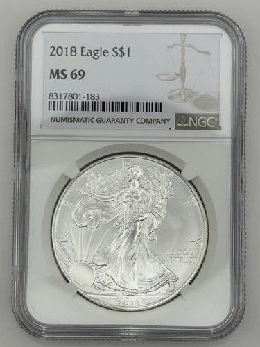2018 American Silver Eagle - NGC MS69