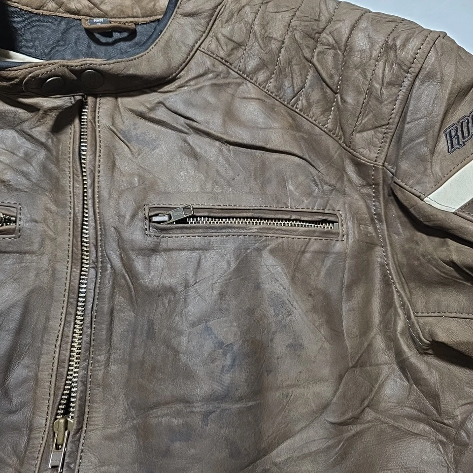 Joe Rocket 1992 Real Leather Motorbike Jacket Mens Medium Detachable Liner Biker - Image 4 of 4
