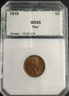 1910 Lincoln Wheat Cent – Uncirculated – Strong Detail – Red/Brown