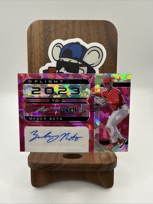 2022 Leaf Metal Flight Zach Neto Pink Atomic Refractor SSP AUTO RC #1/3 ANGELS