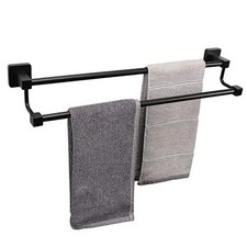 Double Bath Towel Bar - Thicken SUS304 Stainless Steel 24 INCH Matte Black