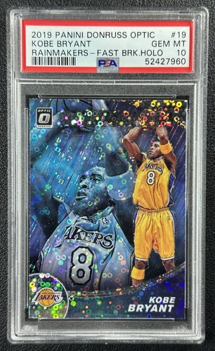 KOBE BRYANT PSA 10 2019 PANINI DONRUSS OPTIC #19 RAINMAKERS HOLO FAST BREAK 7960