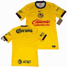 New Nike Club America 24/25 Home Soccer Jersey FN8778-720 Yellow Mens Small