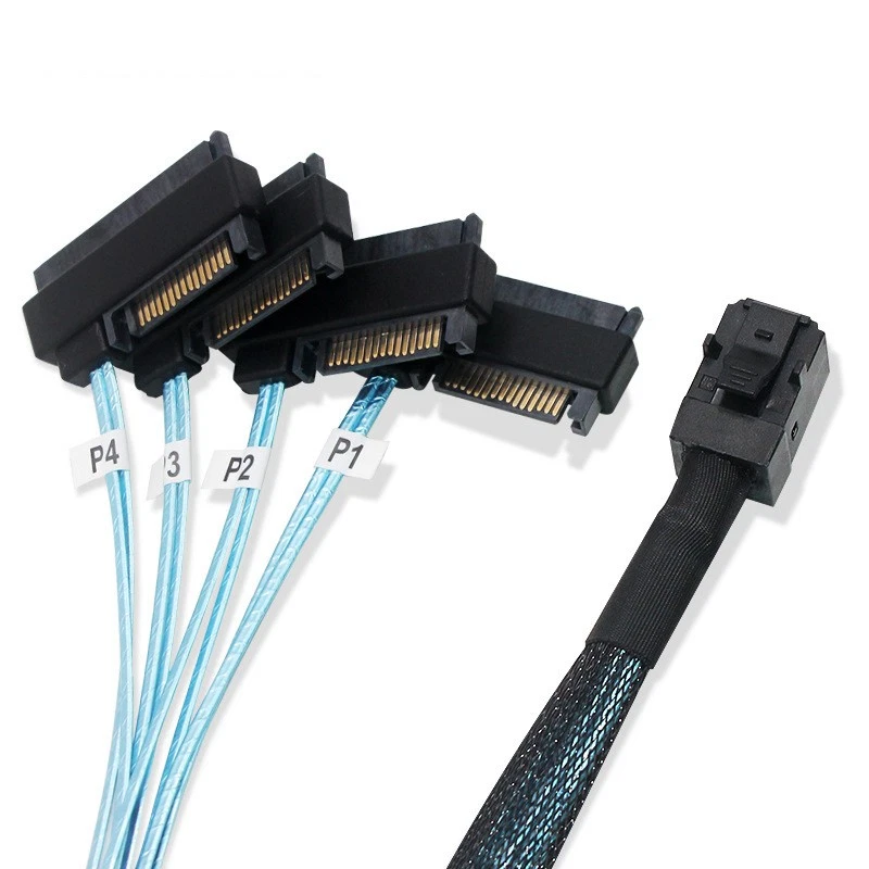 0.5M/1M Mini SAS HD SFF-8643 36P to 4SFF-8482 29+15P SAS SATA Hard Drive Cable - Image 3 of 4