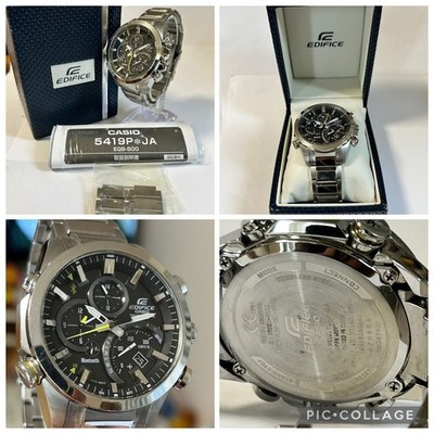 CASIO EDIFICE EQB-500D-1AJF Bluetooth Solar Chronograph Men Watch Used w/Box