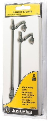 Woodland Scenics JP5647 O Just Plug Arched Cast Iron Street Lights (Pack of 2)