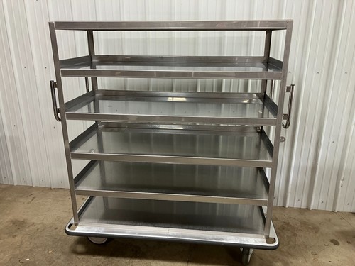 Metro Stainless Steel MQ-609L Queen Mary Banquet Service Cart with 6 Ledged Shel