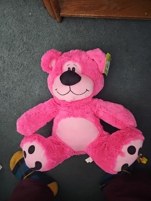 Toy Factory - 15'' Pink Colorful Bear - Pink - Dave & Busters Exclusive