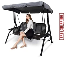 Patio Swing Chair Canopy ,3 Seat Outdoor Porch Swing Seat Canopy Cover,waterproo