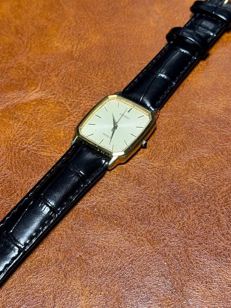 SEIKO Dolce Rectangular Watch 90's Working Rare U… - image 4