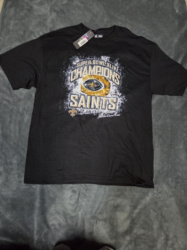 Authentic 2010 NFL New Orleans Saints SUPER BOWL XLIV Champions RING XL T-SHIRT