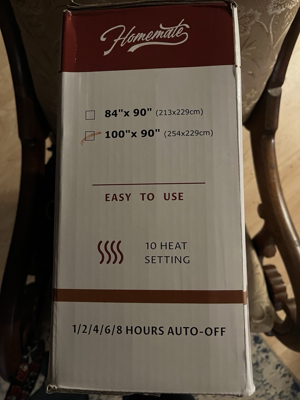 Homemate Electric Heated Blanket Throw 100” x 90”