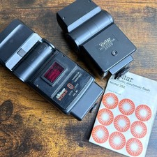 Lot of 2 VTG Flashes Vivitar Model 252 w/Manual  Albinar Model 91CAN-IR AS IS