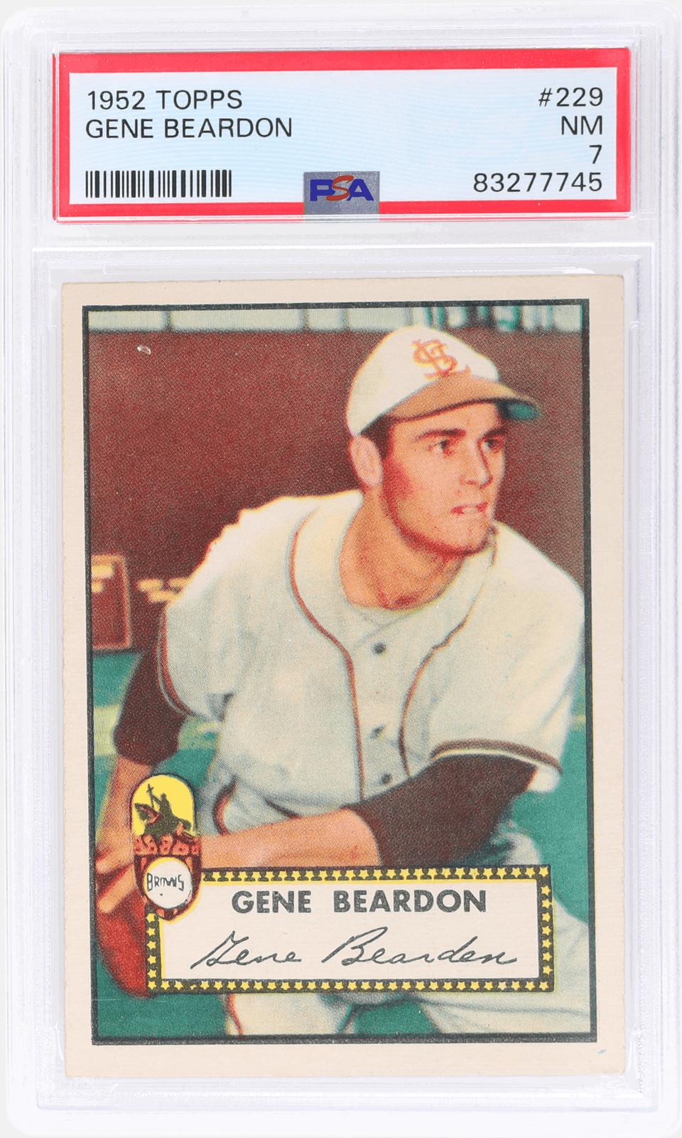 1952 Topps Gene Bearden #229 PSA 7