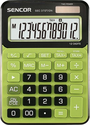 8590669162970 Calculator SEC 372GN Table, 12 Digit LCD SENCOR