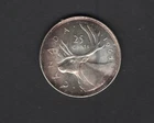 1965 Canada  25 cents -SILVER   UNCIRCULATED with TONING