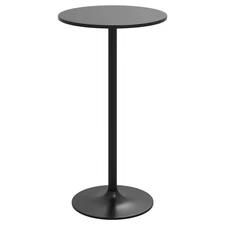 24" Round Pub Table Bistro Bar Height Cocktail Table Space Saver w/Metal Base