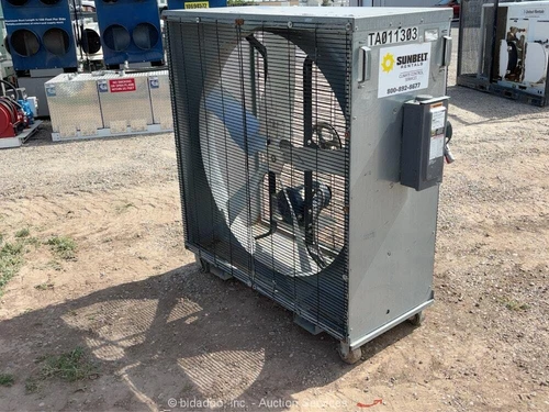 Temp Air FAN 48S 48" Industrial 5-Blade Box Utility Fan Protective Cage bidadoo
