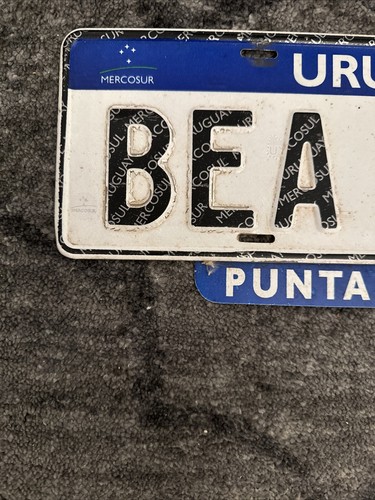 Targa Uruguay Mercosur Uruguaiana ๐บ๐พ BEA 3711. Topper Punta Del Este - Foto 3 di 10